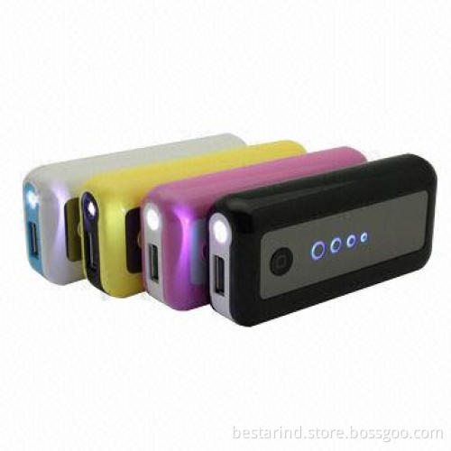 5200mAh power banks with LED torch, practical and convenient to use